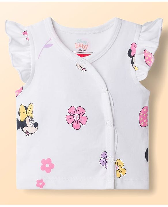 Babyhug Disney Frill Sleeves Jhablas With Minnie Mouse Graphics Pack of 2 - Multicolor