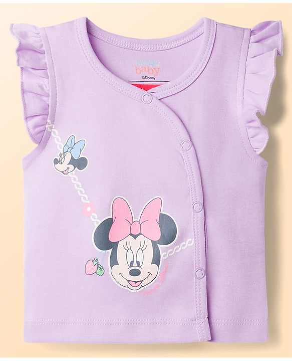 Babyhug Disney Frill Sleeves Jhablas With Minnie Mouse Graphics Pack of 2 - Multicolor