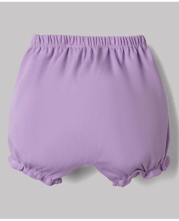 Babyhug Disney Single Jersey Knit Bloomer With Minnie Mouse Graphic Pack of 2 - White & Lilac
