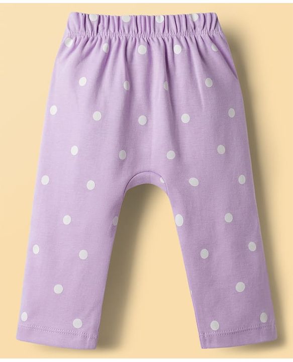 Babyhug Disney Interlock Knit Full Length Diaper Leggings With Minnie Mouse Graphics Pack of 2 - Multicolor