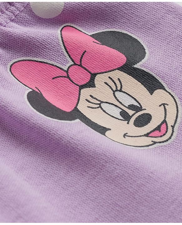 Babyhug Disney Interlock Knit Full Length Diaper Leggings With Minnie Mouse Graphics Pack of 2 - Multicolor