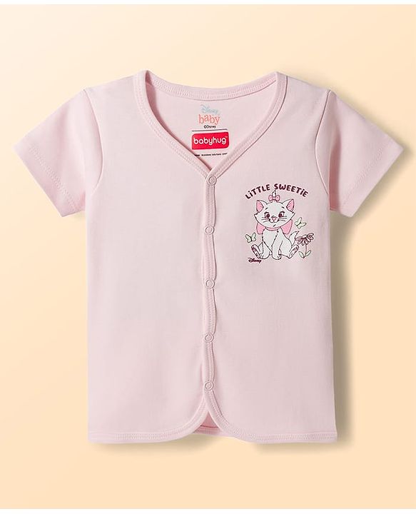 Babyhug Disney Interlock Knit Half Sleeves Jhablas With Marie & Minnie Mouse Graphics Pack of 2 - Multicolor