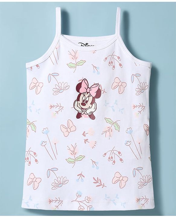 Babyhug Disney Single Jersey Knit Sleeveless Slips with Disney Character Graphics Pack of 2 - Multicolor