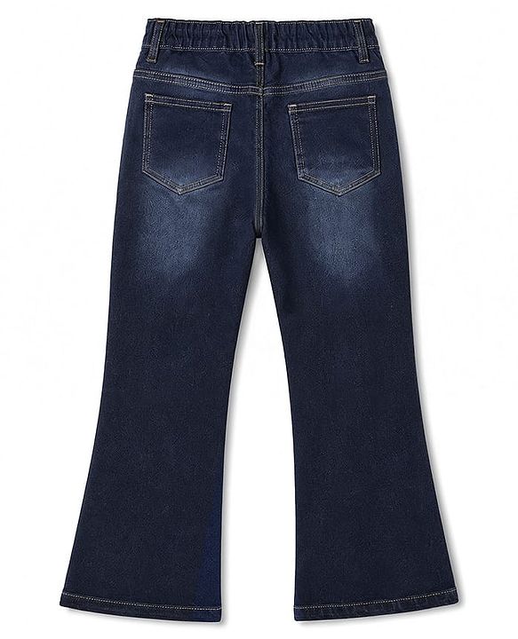 Pine Kids Denim Woven Full Length Washed Jeans - Blue