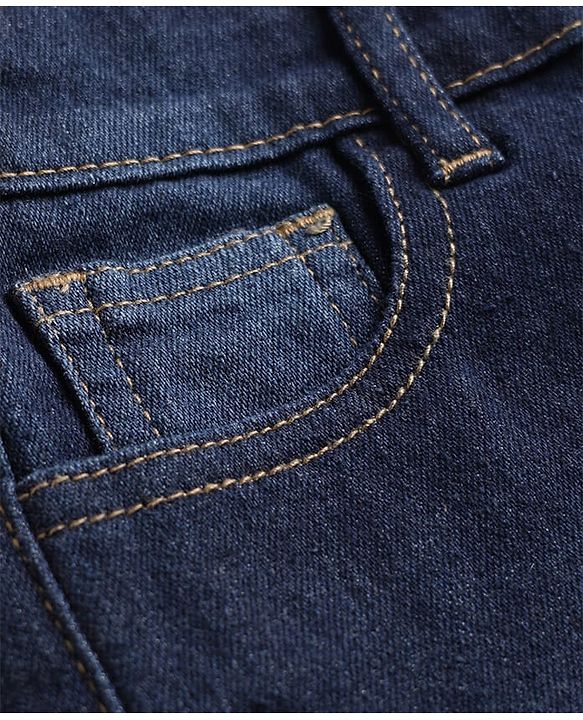 Pine Kids Denim Woven Full Length Washed Jeans - Blue