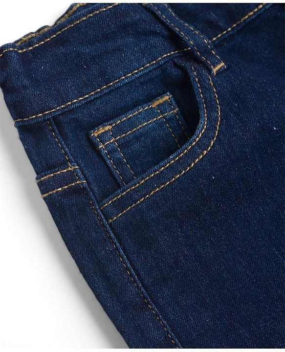 Pine Kids Denim Woven Full Length Washed Jeans - Blue