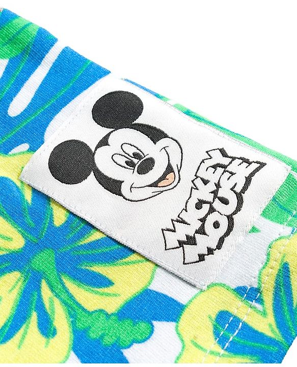 Babyhug Disney Single Jersey Knit Half Sleeves Co-ord Shirt & Shorts Set With T-Shirt & Mickey Mouse Graphics - Multicolor