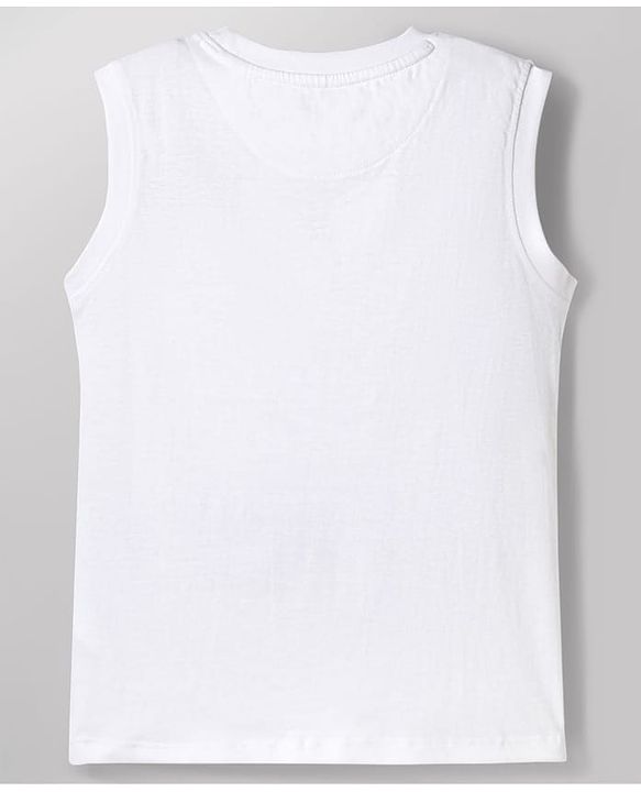 Pine Kids Cotton Woven Half Sleeves Printed Shirt & Sleeveless T-Shirt With Text Print - Multicolor
