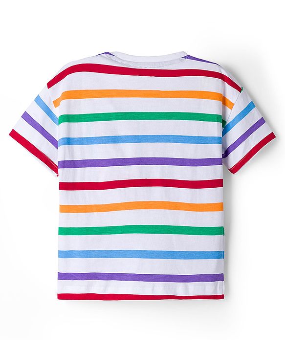 Babyhug Disney Single Jersey Knit Half Sleeves T-Shirts & Shorts Set with Mickey Mouse Graphics Pack of 2 -Multicolour