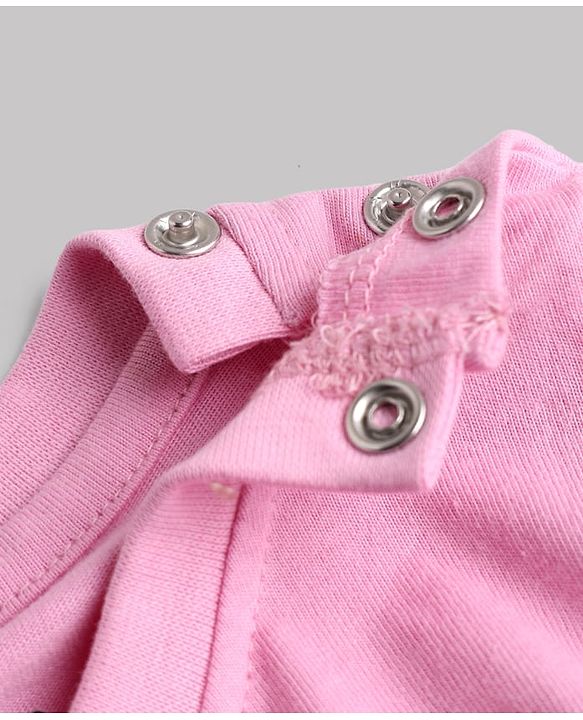 Babyhug Disney 100% Cotton Single Jersey Knit Half Sleeves Tshirts With Minnie Mouse Print Pack Of 2 - Pink & White