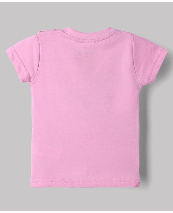 Babyhug Disney 100% Cotton Single Jersey Knit Half Sleeves Tshirts With Minnie Mouse Print Pack Of 2 - Pink & White
