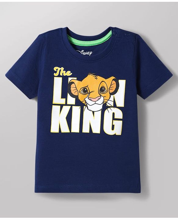 Babyhug Single Jersey Knit Half Sleeves T-Shirt & Shorts Set With Lion King Graphics - Multicolor