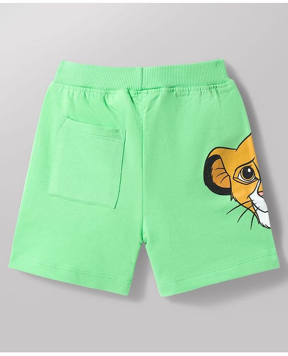 Babyhug Single Jersey Knit Half Sleeves T-Shirt & Shorts Set With Lion King Graphics - Multicolor