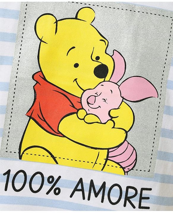 Babyhug Disney Cotton Knit T-Shirts Half Sleeve Winnie The Pooh Graphics Multi Color 3-6 Months