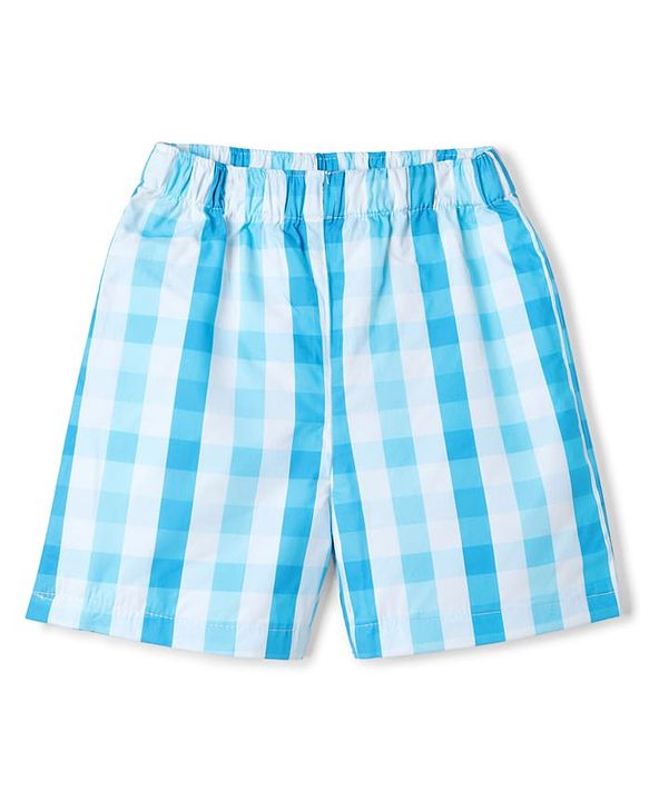Babyhug Cotton Poplin Woven Checks Boxers With Tiger Print Pack of 3 - Multicolor