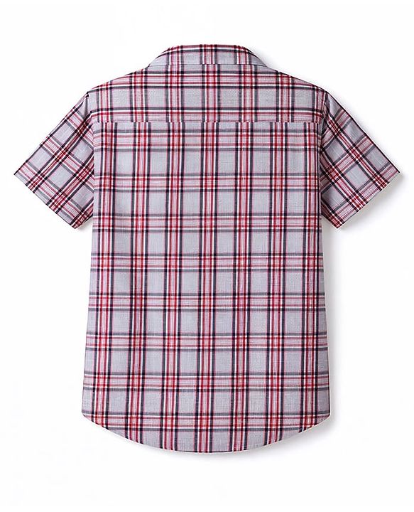 Pine Kids Cotton Woven Checks Shirts Half Sleeves Collar Multi Color 4-5 Years