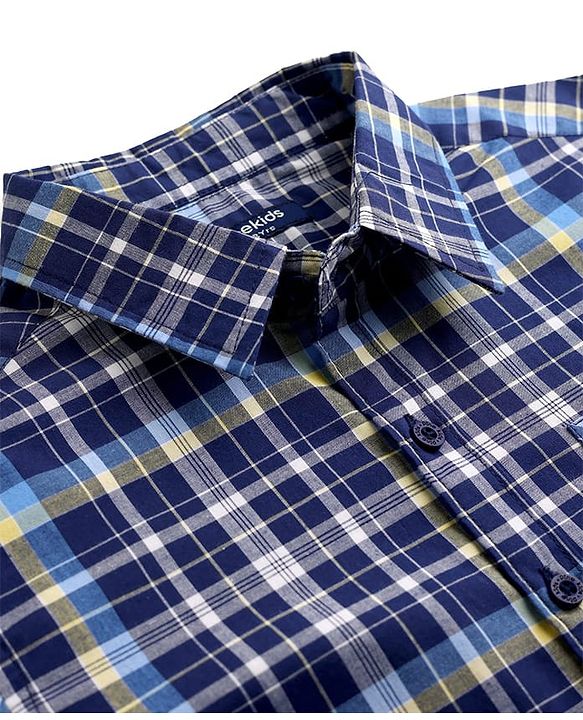 Pine Kids Cotton Woven Shirt Half Sleeves Checks Multi Color 4-5 Years