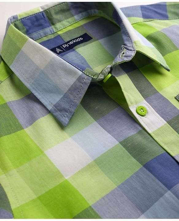 Pine Kids Cotton Woven Shirts Checks Multi Color 4-5 Years