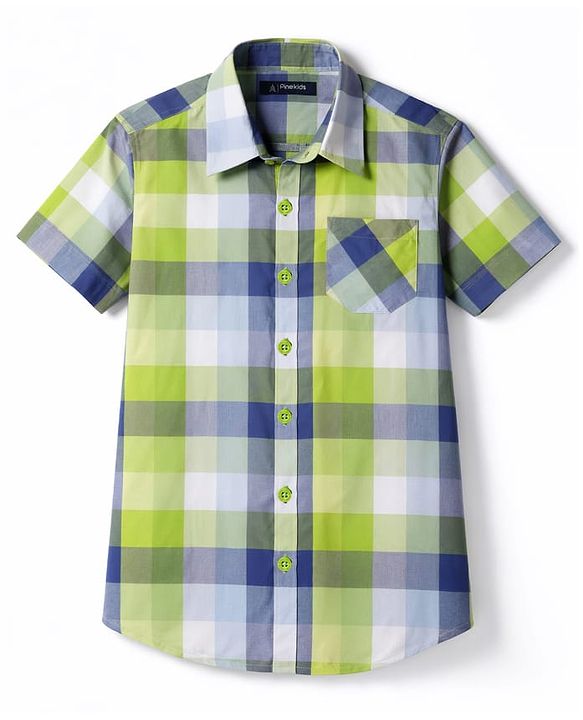 Pine Kids Cotton Woven Shirts Checks Multi Color 4-5 Years