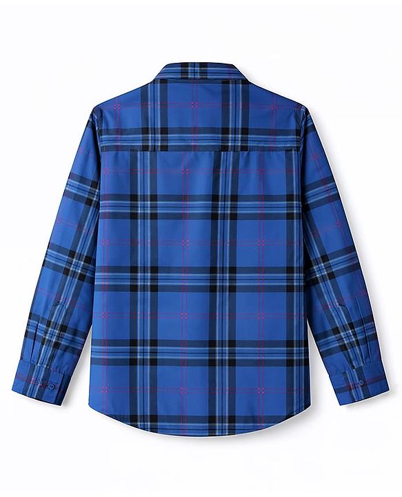 Pine Kids Cotton Woven Checks Shirt Full Sleeves Blue 4-5 Years