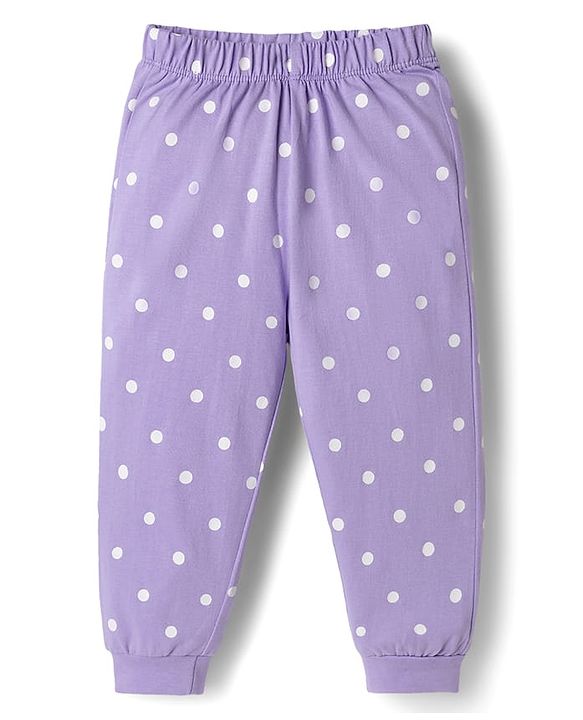 Babyhug Disney Single Jersey Knit Full Sleeves T-Shirt & Pyjama Night Suit with Minnie Graphics - Multicolour