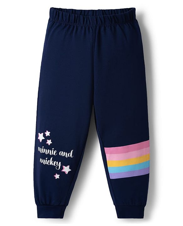 Babyhug Disney Single Jersey Knit Full Sleeves Pyjama Night Suit with Minnie Mouse Graphics - Multicolour