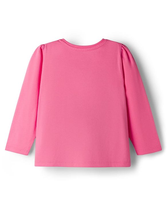 Babyhug Disney Single Jersey Knit Full Sleeves T-Shirt & Pyjama Night-Suit With Minnie Mouse Graphics - Pink