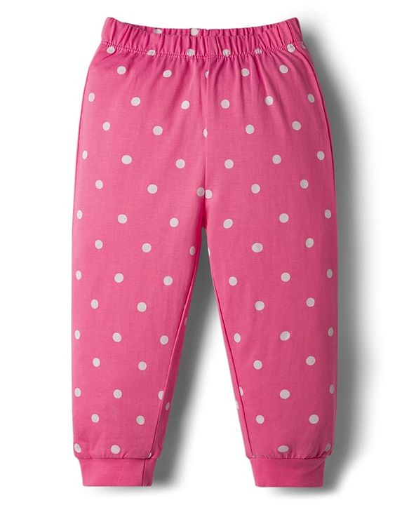 Babyhug Disney Single Jersey Knit Full Sleeves T-Shirt & Pyjama Night-Suit With Minnie Mouse Graphics - Pink