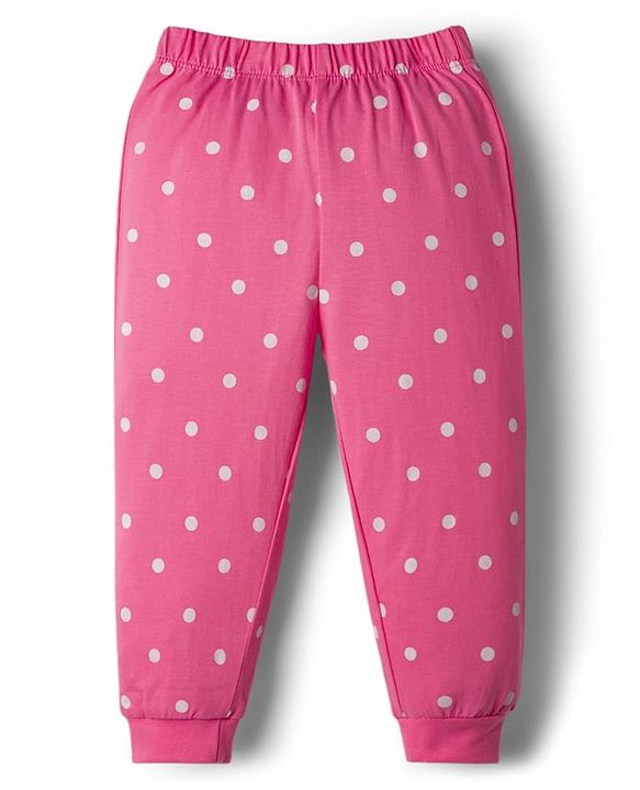 Babyhug Disney Single Jersey Knit Full Sleeves T-Shirt & Pyjama Night-Suit With Minnie Mouse Graphics - Pink