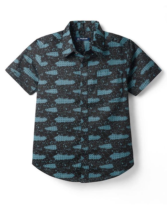 Pine Kids Cotton Woven Printed Shirts Half Sleeves Multi Color 4-5 Years