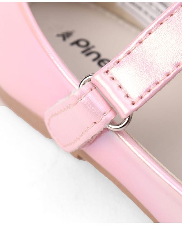 Pine Kids Slip On Ballerina With Bow Pearl Applique - Pink