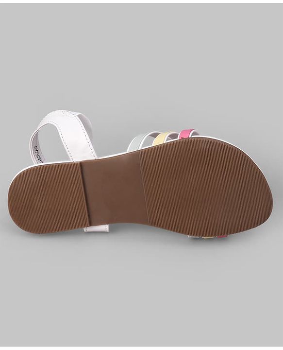 Pine Kids Back Strap Closure Sandals - White