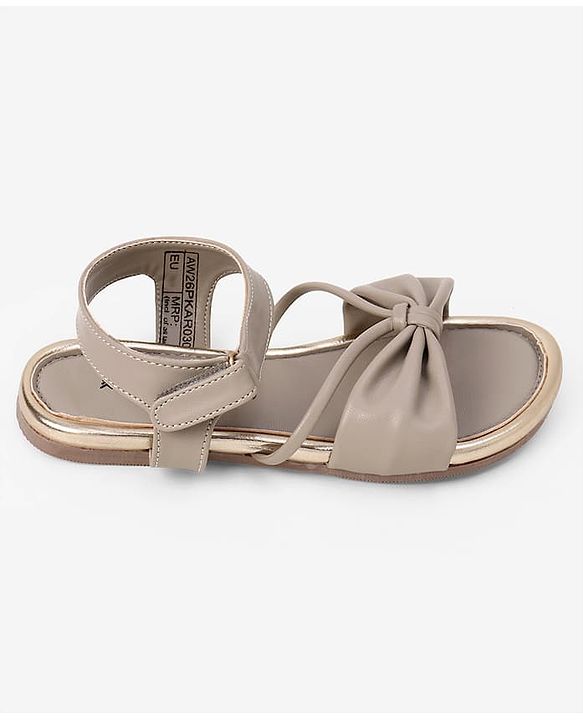 Pine Kids Sandals Velcro Closure in Tan