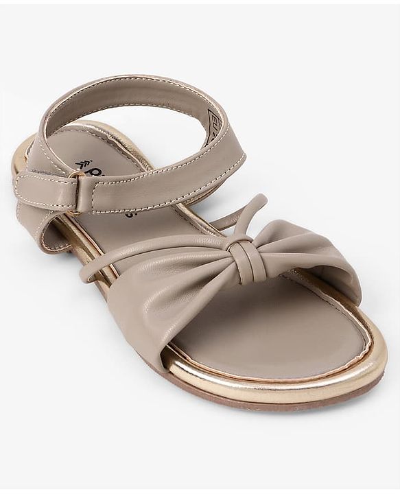 Pine Kids Sandals Velcro Closure in Tan