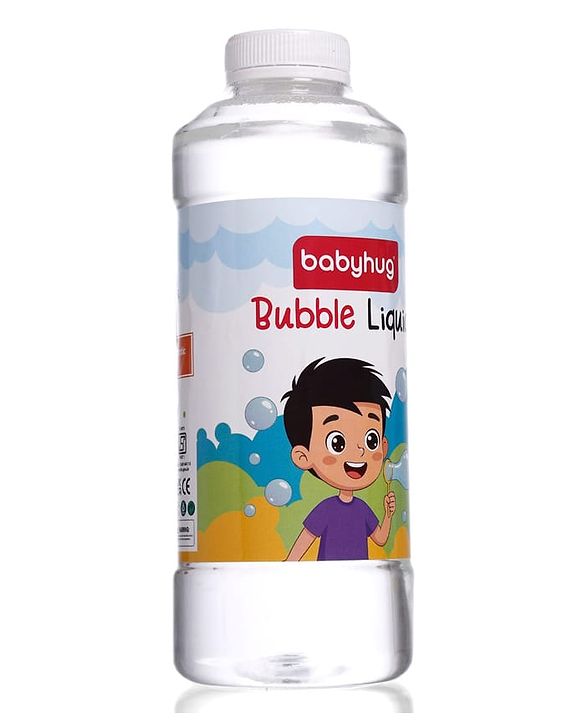Babyhug Bubble Liquid Solution, Bubble Refill Bottle, Bubble Maker Liquid for Guns - 750 ml| BIS Approved