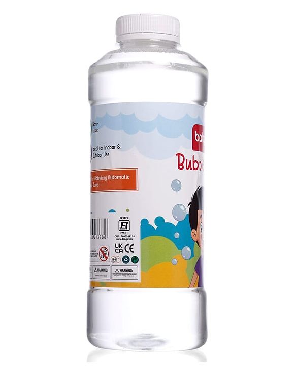 Babyhug Bubble Liquid Solution, Bubble Refill Bottle, Bubble Maker Liquid for Guns - 750 ml| BIS Approved