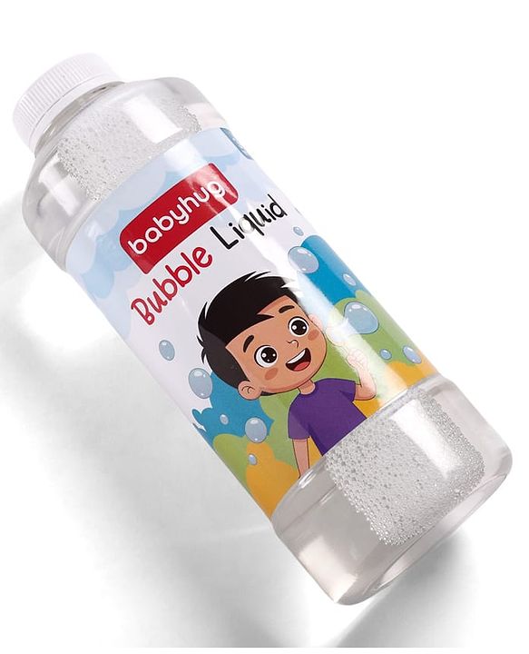 Babyhug Bubble Liquid Solution, Bubble Refill Bottle, Bubble Maker Liquid for Guns - 750 ml| BIS Approved