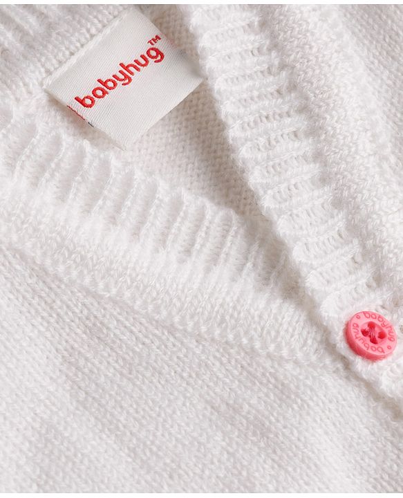 Babyhug Knit Full Sleeves Striped Sweater Set With Cap & Booties Set - Dark Pink