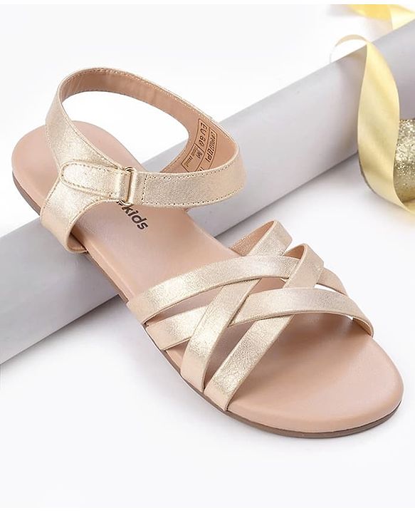 Pine Kids Velcro Closure Sandals - Golden