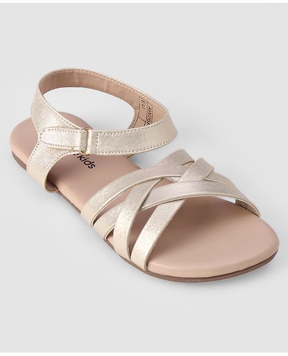 Pine Kids Velcro Closure Sandals - Golden