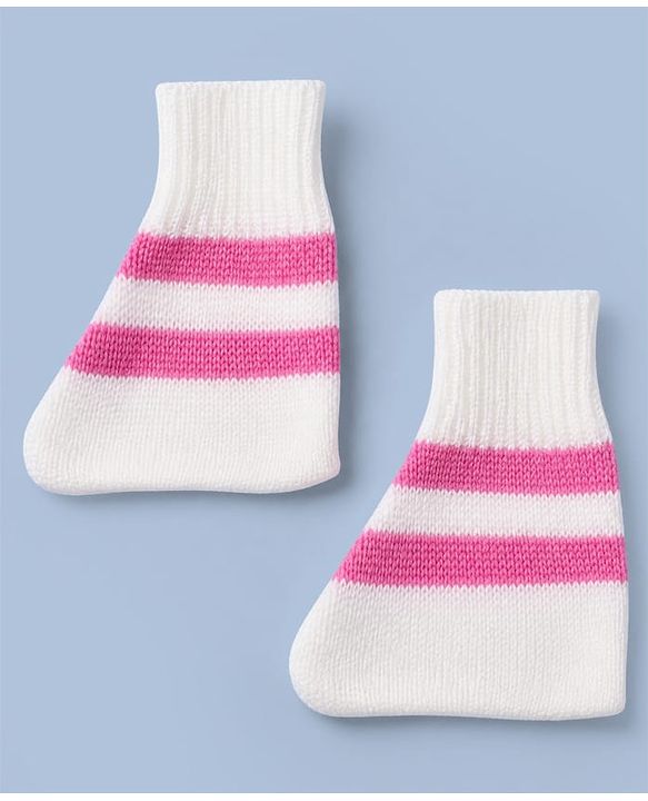 Babyhug Knit Sweater Set and Cap with Full Sleeves and Color Block in Pink