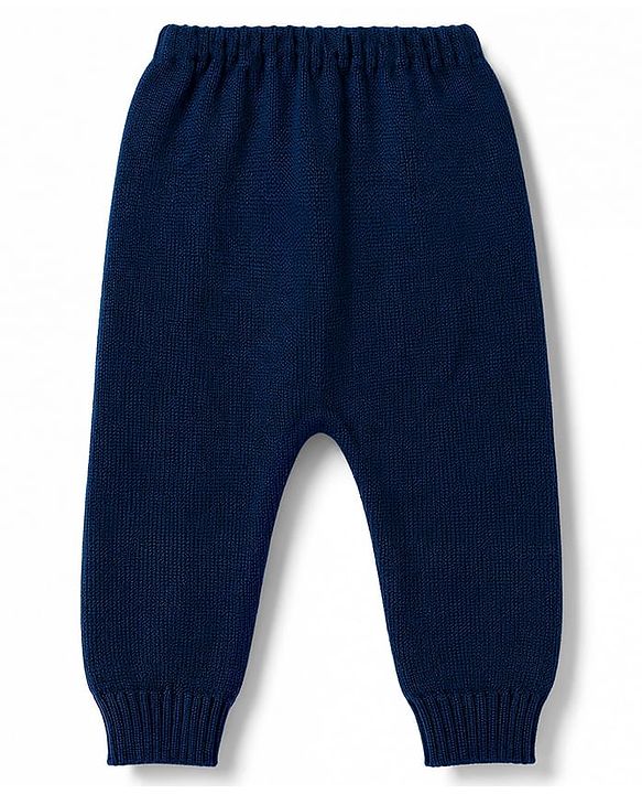 Babyhug Knitted Full Sleeves Sweater Set With Animal Design - Red