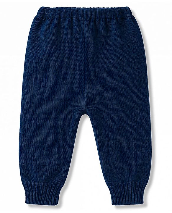 Babyhug Knitted Full Sleeves Sweater Set With Animal Design - Red