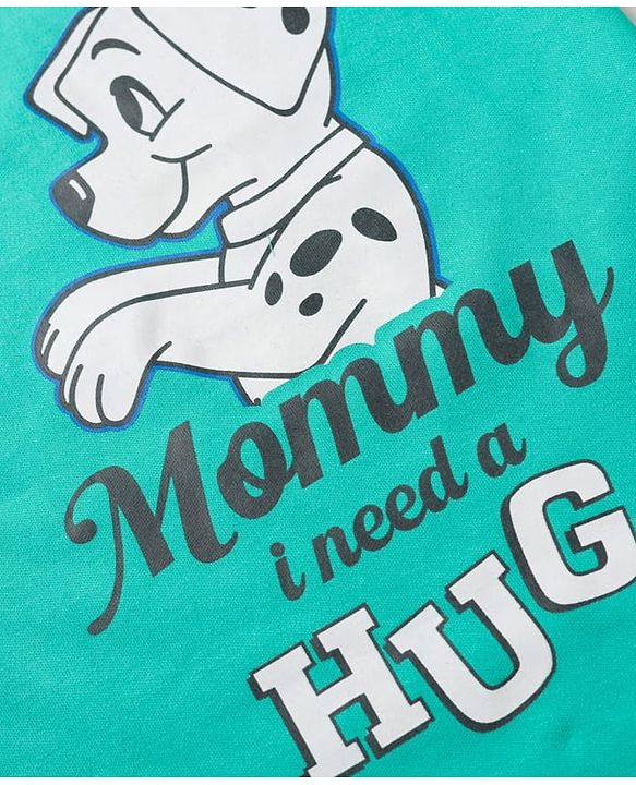 Babyhug Disney 100% Cotton Knit Half Sleeves Striped Onesies With 101 Dalmatians Graphics Pack Of 3 - Blue Green & White