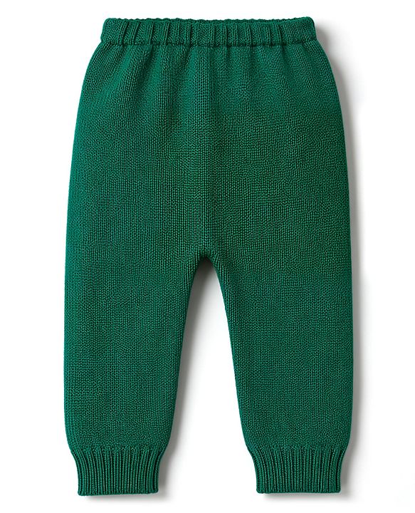 Babyhug Knitted Full Sleeves Sweater Set - Green