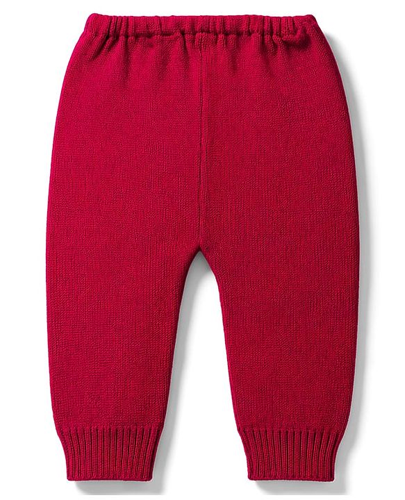 Babyhug Knitted Full Sleeves Sweater Set - Red