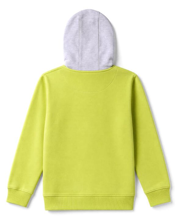 Pine Kids Cotton Knit Sweatshirt with Full Sleeves and Future Print in Green for 4-5 Years