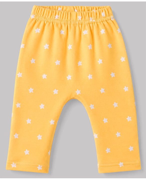 Babyhug 100% Cotton Knit Full Length Striped Star & Vehicles Printed Diaper Leggings Pack of 3 - Multicolor