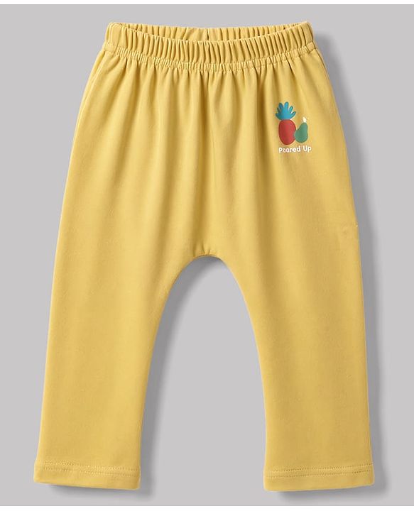 Babyhug 100% Cotton Knit Full Length Diaper Leggings With Fruit Print Pack of 3 - Multicolor