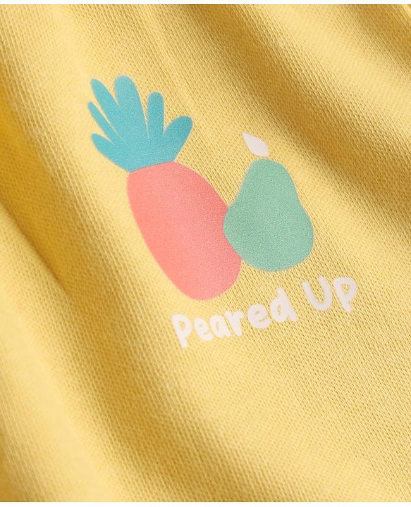 Babyhug 100% Cotton Knit Full Length Diaper Leggings With Fruit Print Pack of 3 - Multicolor